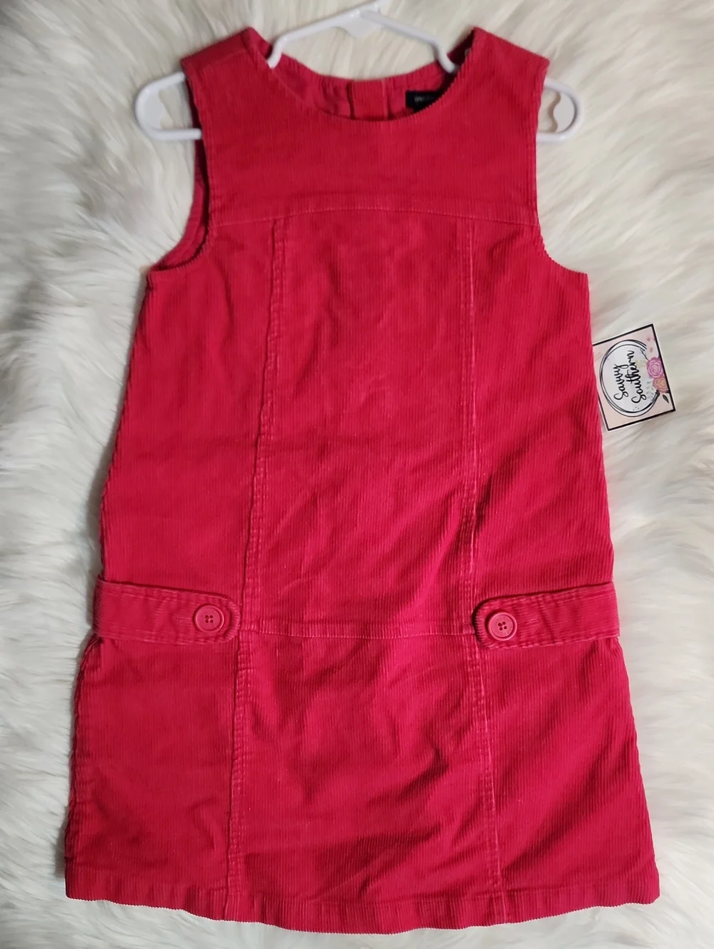 Pink Corduroy Pinafore Dress - Brand: Gap - Girls Size: 5